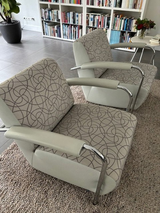 Image 1 of 2x Leolux Scylla Armchairs