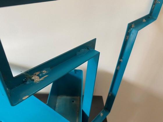 Image 1 of Letter T Sign Aluminium Alu And Plexiglas Plexi Vintage 1970