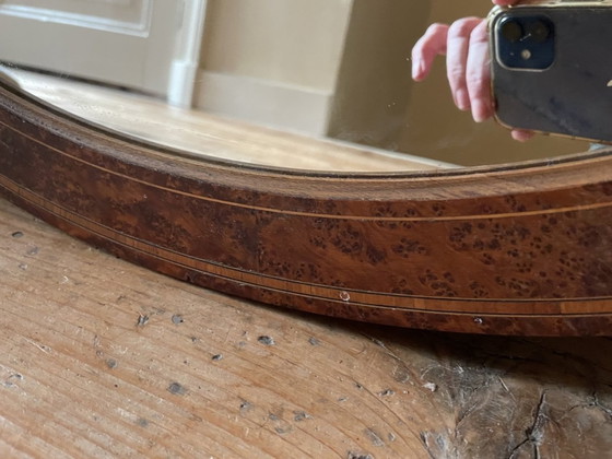 Image 1 of 2 X Oval Mirrors Inlaid Antique French