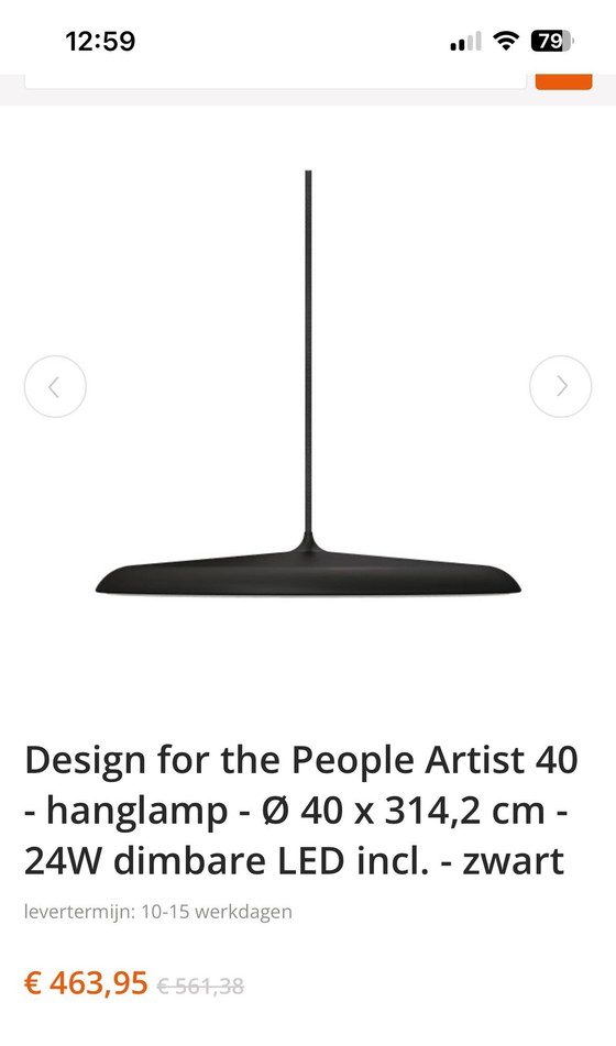 Image 1 of Pendant lamp Artist 40 - Danish design Design for the People