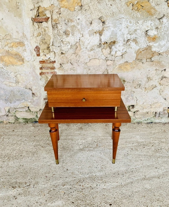 Image 1 of Mid-Century, Scandinavian-Style Nightstand/Side Table, 1960’s