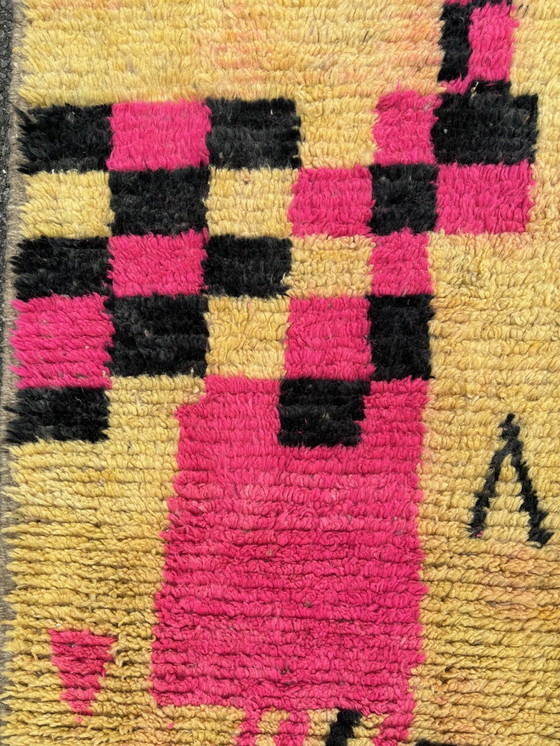 Image 1 of Pink Modern Boho Moroccan Runner Rug