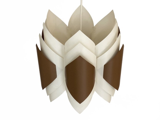 Image 1 of Plastic Sheet Pendant Light "Ballett" By Lars Schiøler For Hoyrup Lighting. Denmark 1970S