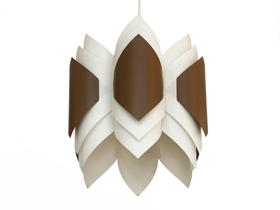 Image 1 of Plastic Sheet Pendant Light "Ballett" By Lars Schiøler For Hoyrup Lighting. Denmark 1970S