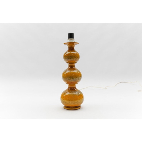 Image 1 of Vintage orange ceramic table lamp by Kaiser Leuchten, Germany 1960