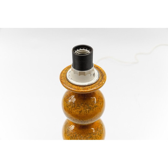 Image 1 of Vintage orange ceramic table lamp by Kaiser Leuchten, Germany 1960