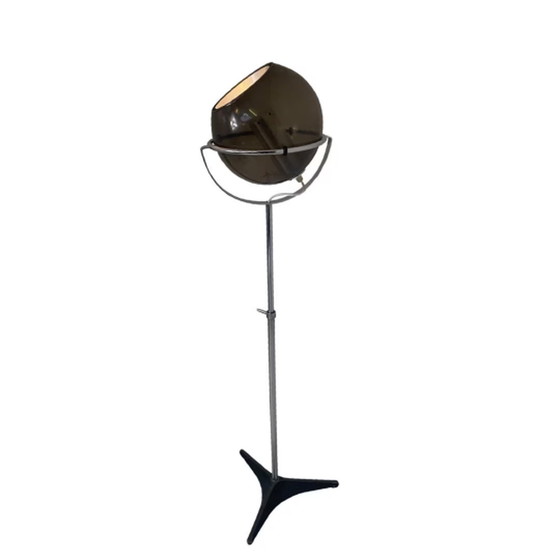 Image 1 of Space age Design - RAAK Amsterdam - Frank Ligtelijn - Floor lamp - Globe - Smoked glass and aluminum insert