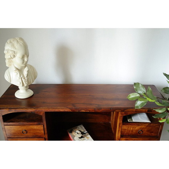 Image 1 of Vintage tiered desk in old solid walnut
