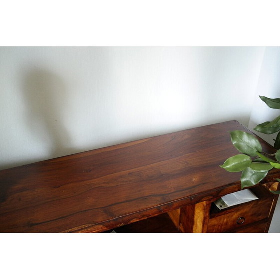 Image 1 of Vintage tiered desk in old solid walnut