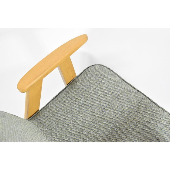 Image 1 of Vintage classic armchair green fabric, oak wood 1960s