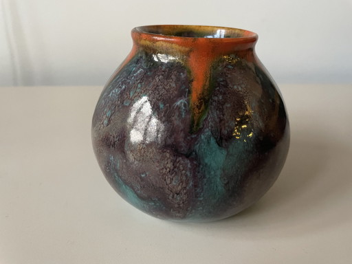 Arnhemsche Fayencefabriek - Art Deco Vase With Experimental Glaze