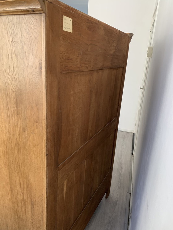 Image 1 of Mid-Century Belgian Brutalist Oak Cabinet