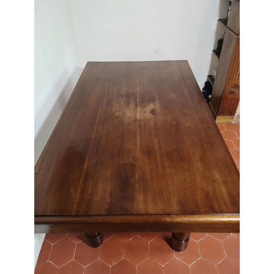 Image 1 of Vintage mahogany table Art deco by Francisque Chaleyssin 1930s