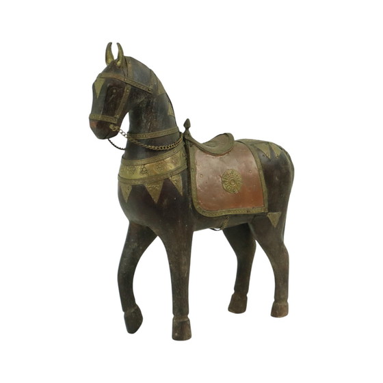 Image 1 of Wooden Horse Brass