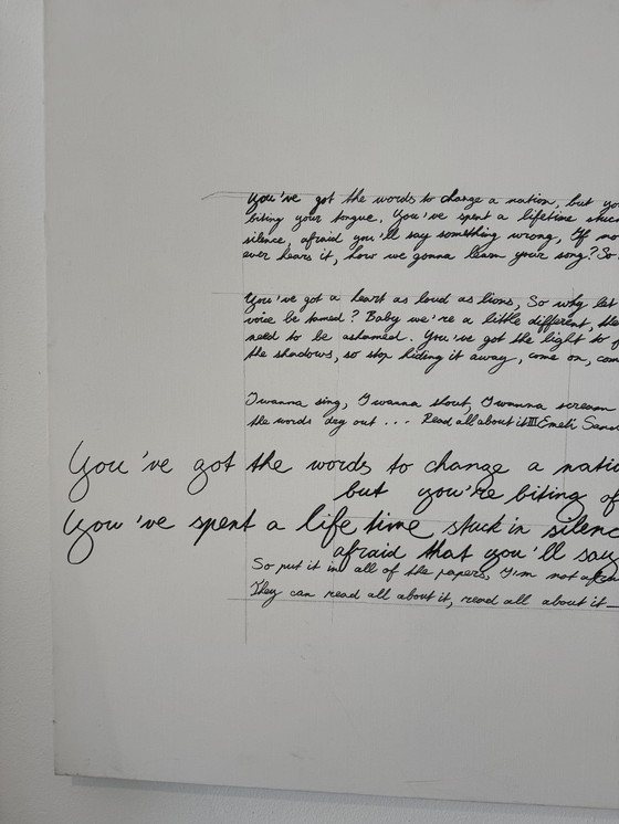 Image 1 of Written Text On Canvas