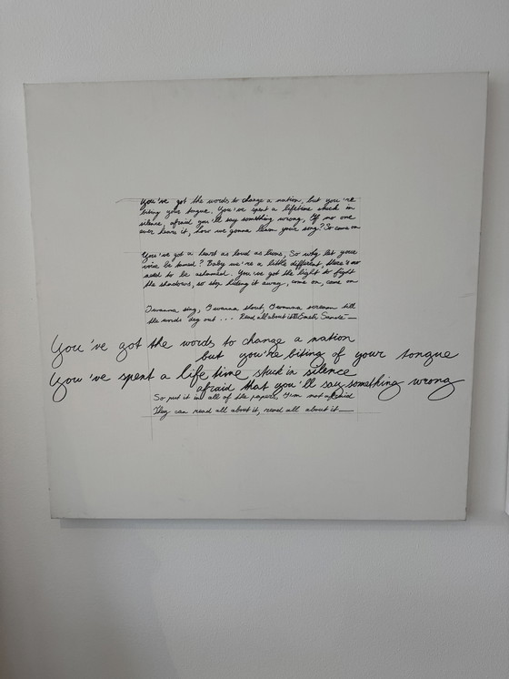 Image 1 of Written Text On Canvas