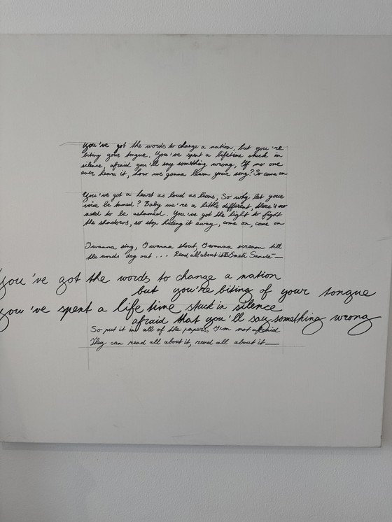 Image 1 of Written Text On Canvas