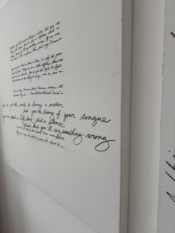 Image 1 of Written Text On Canvas
