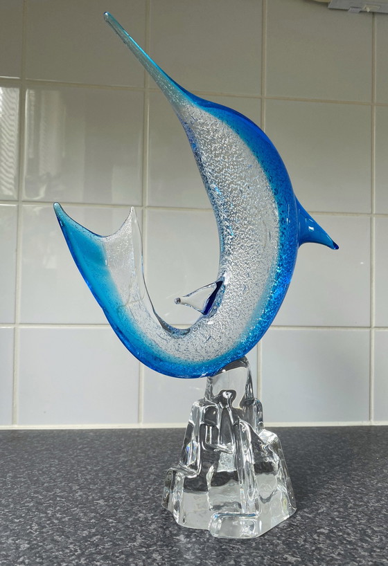 Image 1 of Murano Glass Sculpture Oscar Zanetti Dolphin