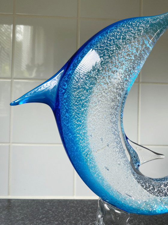 Image 1 of Murano Glass Sculpture Oscar Zanetti Dolphin