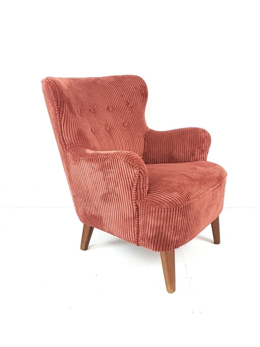 Vintage Artifort Theo Ruth Armchair Terra Corduroy Rib