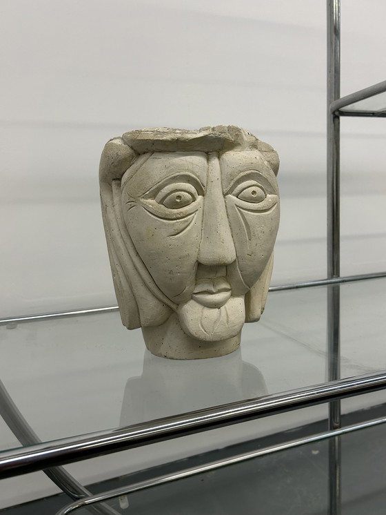 Image 1 of Plaster Sculpture Of A Head Signed P.J.M.