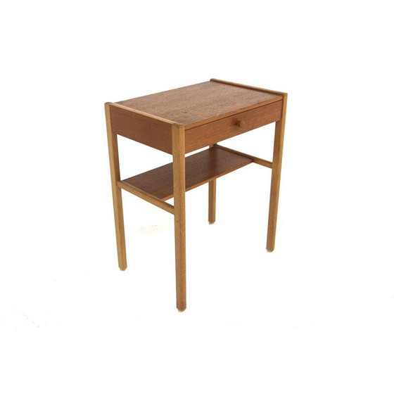 Image 1 of Vintage teak and oak bedside table, Sweden 1960