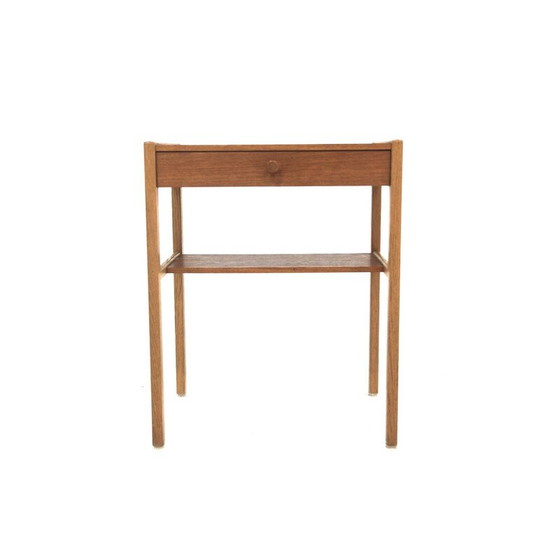Image 1 of Vintage teak and oak bedside table, Sweden 1960