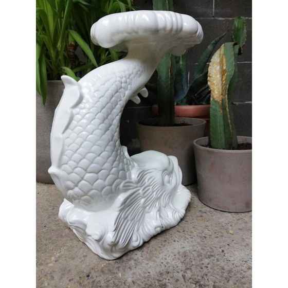 Image 1 of Vintage ceramic dolphin statue, 1970