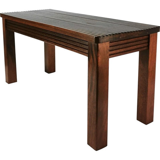 Image 1 of Vintage solid rosewood bench, Denmark 1980