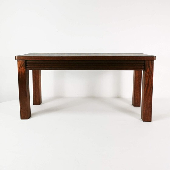 Image 1 of Vintage solid rosewood bench, Denmark 1980
