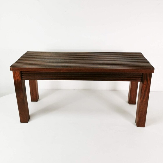 Image 1 of Vintage solid rosewood bench, Denmark 1980