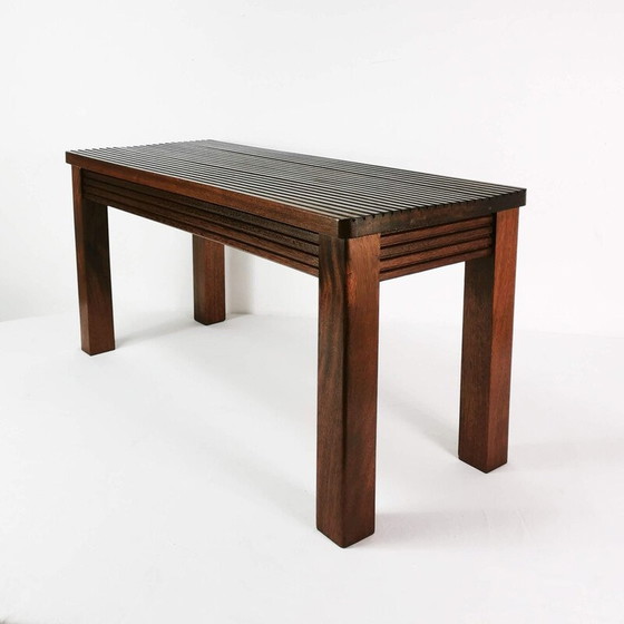 Image 1 of Vintage solid rosewood bench, Denmark 1980