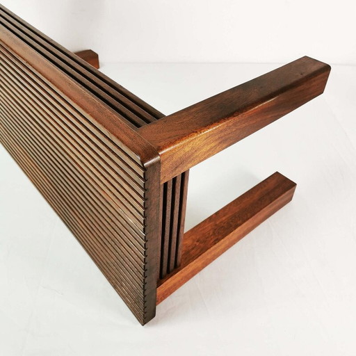 Vintage solid rosewood bench, Denmark 1980