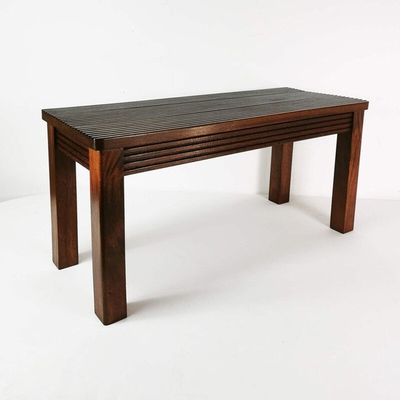 Image 1 of Vintage solid rosewood bench, Denmark 1980