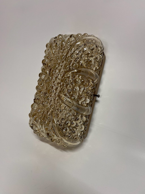 Lampada da parete vintage di metà secolo in stile Helena Tynell, colore oro lucido a olio, 'Bubbles'