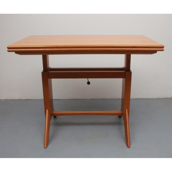 Image 1 of Vintage cherry wood adjustable coffee table for Wilhelm Renz, 1950s