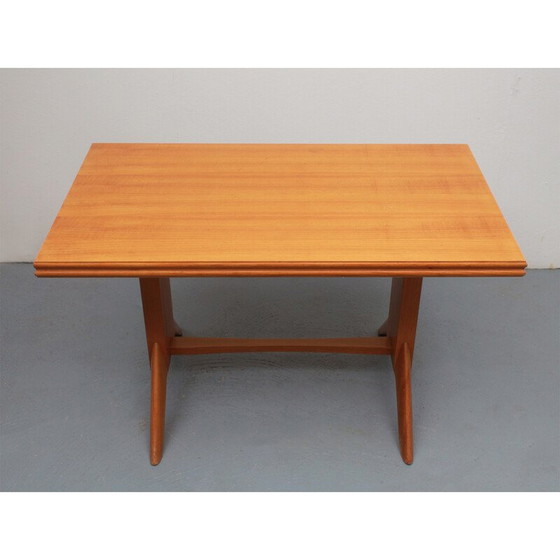 Image 1 of Vintage cherry wood adjustable coffee table for Wilhelm Renz, 1950s