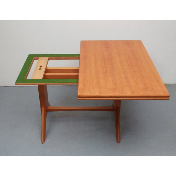 Image 1 of Vintage cherry wood adjustable coffee table for Wilhelm Renz, 1950s
