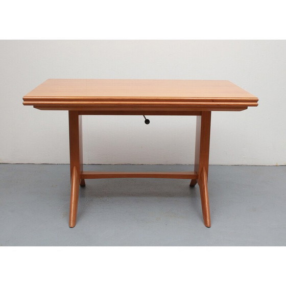 Image 1 of Vintage cherry wood adjustable coffee table for Wilhelm Renz, 1950s