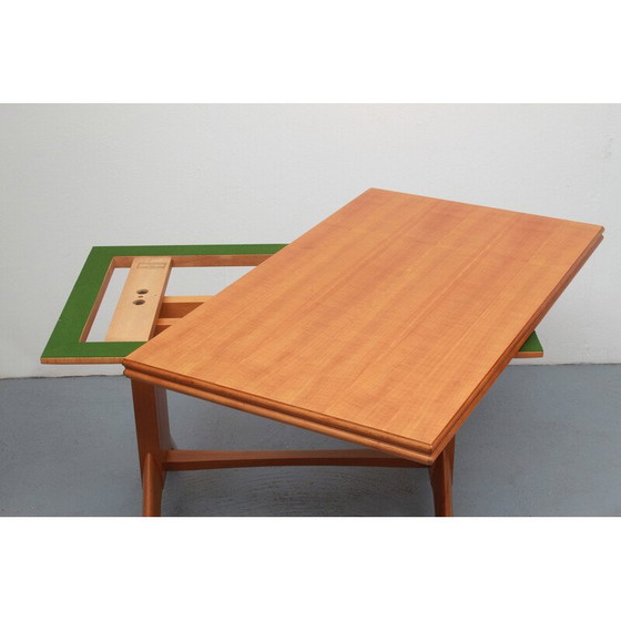 Image 1 of Vintage cherry wood adjustable coffee table for Wilhelm Renz, 1950s