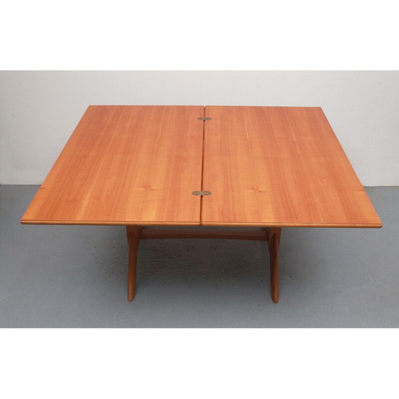 Image 1 of Vintage cherry wood adjustable coffee table for Wilhelm Renz, 1950s