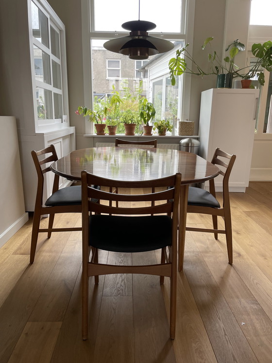 Image 1 of Danish design dining table and chairs