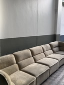 Vintage Modular Sofa Teddy Fabric 6 Pcs