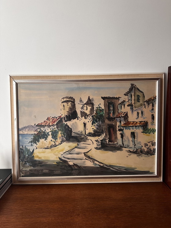 Image 1 of Vintage Painting With Frame