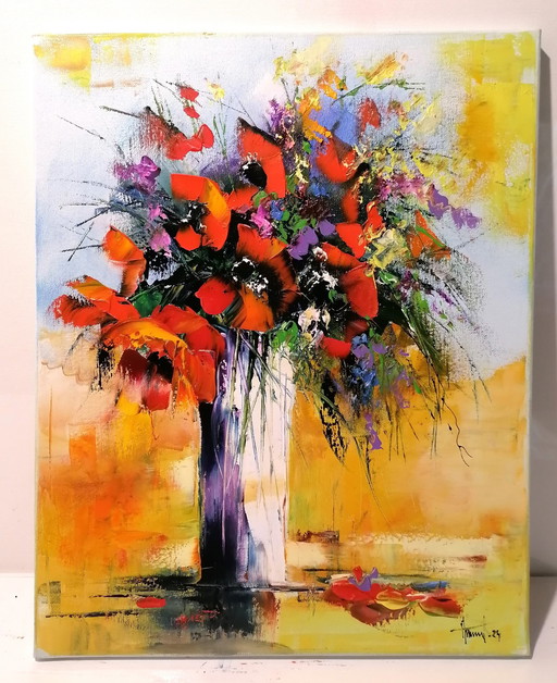 Alfred Aniol "Flowers In A Vase"