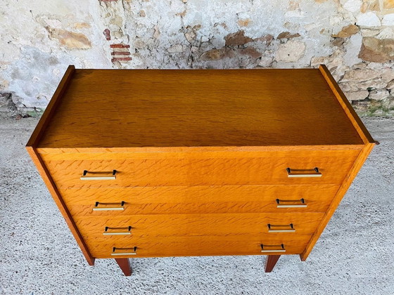 Image 1 of Mid-Century, Vintage, Oak Chest Of Drawers 1970’S