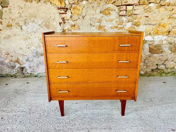 Image 1 of Mid-Century, Vintage, Oak Chest Of Drawers 1970’S