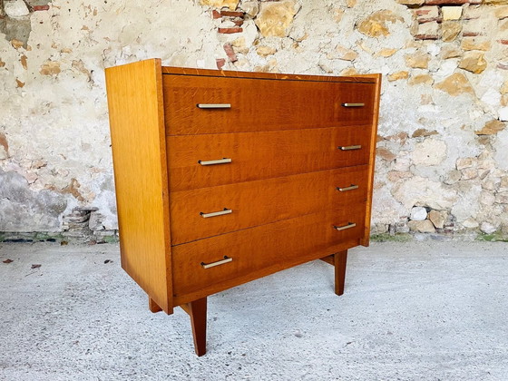 Image 1 of Mid-Century, Vintage, Oak Chest Of Drawers 1970’S