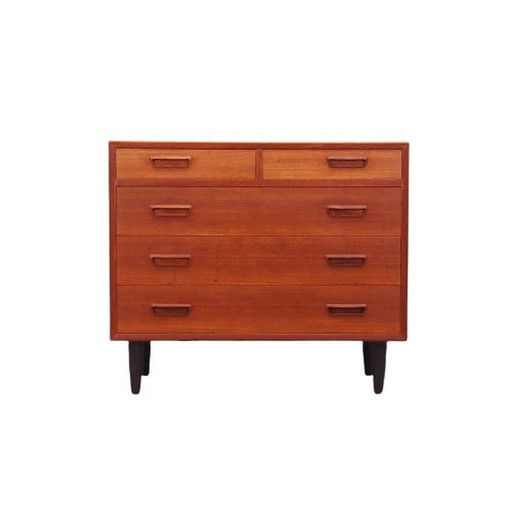 Teak Chest Of Drawers, Danish Design, 1970S, Production: Denmark